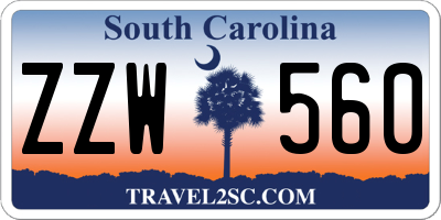 SC license plate ZZW560