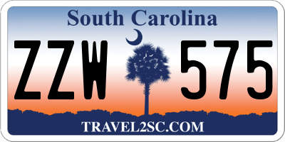 SC license plate ZZW575
