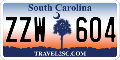 SC license plate ZZW604