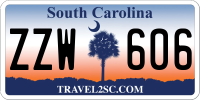 SC license plate ZZW606