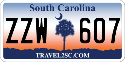 SC license plate ZZW607