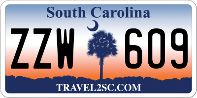 SC license plate ZZW609