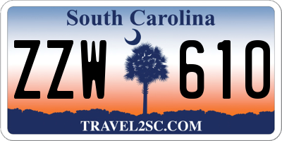 SC license plate ZZW610