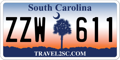 SC license plate ZZW611