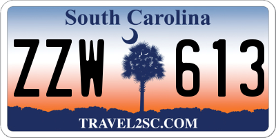 SC license plate ZZW613