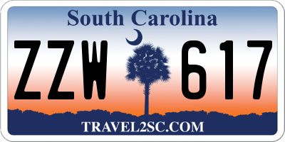 SC license plate ZZW617