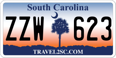 SC license plate ZZW623