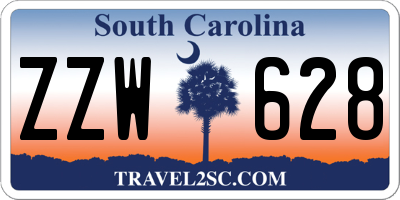 SC license plate ZZW628