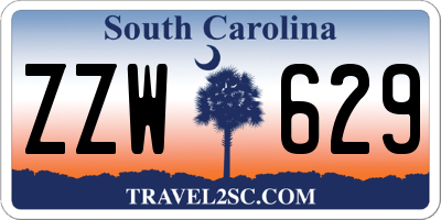 SC license plate ZZW629