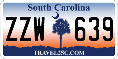 SC license plate ZZW639
