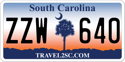 SC license plate ZZW640