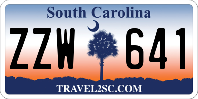 SC license plate ZZW641