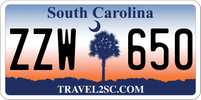 SC license plate ZZW650