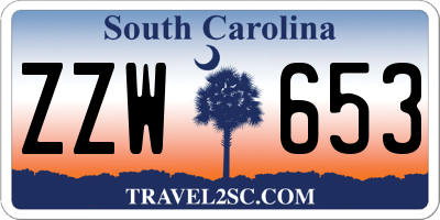 SC license plate ZZW653