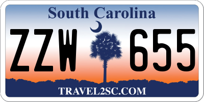 SC license plate ZZW655