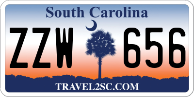 SC license plate ZZW656