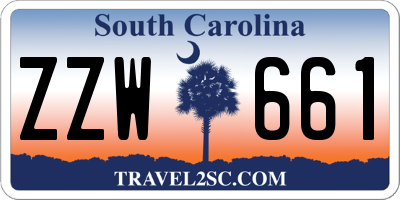 SC license plate ZZW661