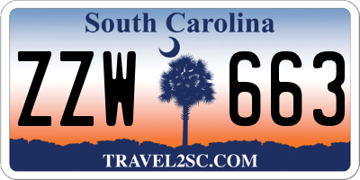 SC license plate ZZW663