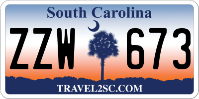 SC license plate ZZW673