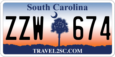 SC license plate ZZW674