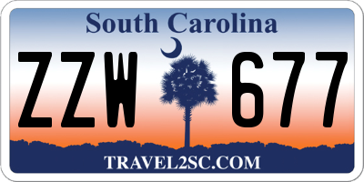 SC license plate ZZW677