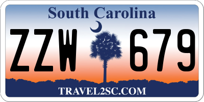 SC license plate ZZW679