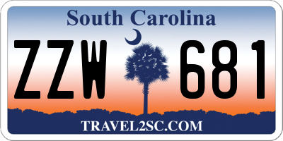 SC license plate ZZW681