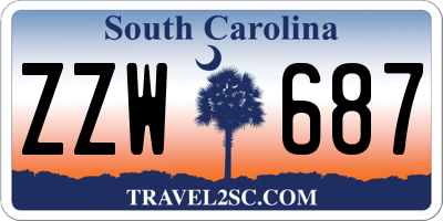 SC license plate ZZW687