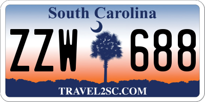 SC license plate ZZW688