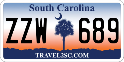 SC license plate ZZW689