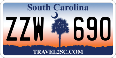 SC license plate ZZW690