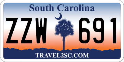 SC license plate ZZW691