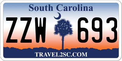 SC license plate ZZW693