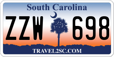 SC license plate ZZW698