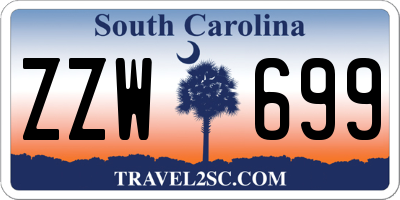 SC license plate ZZW699