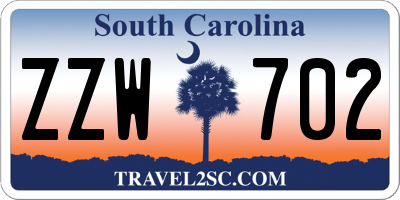 SC license plate ZZW702