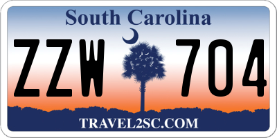 SC license plate ZZW704