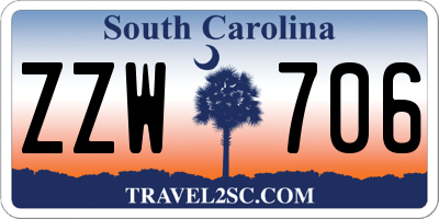 SC license plate ZZW706