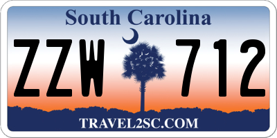 SC license plate ZZW712