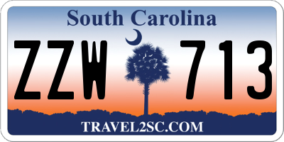 SC license plate ZZW713