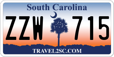 SC license plate ZZW715