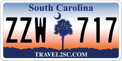 SC license plate ZZW717