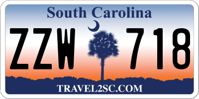 SC license plate ZZW718