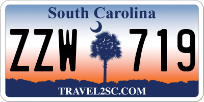 SC license plate ZZW719