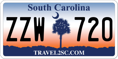 SC license plate ZZW720