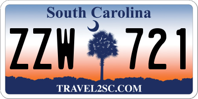 SC license plate ZZW721