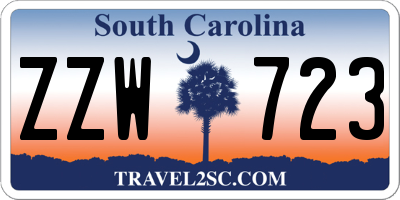 SC license plate ZZW723