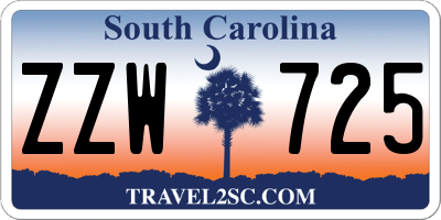 SC license plate ZZW725