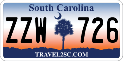 SC license plate ZZW726