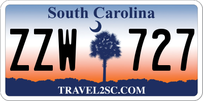 SC license plate ZZW727